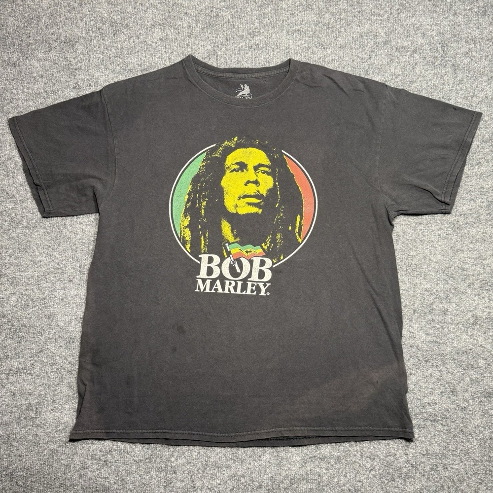 Zion Rootswear T-Shirt Black Bob Marley Reggae Mens Size XLarge